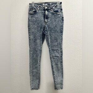 SWS denim co Miami high rise super skinny acid wash sz7